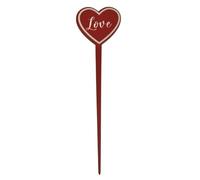 Generico 6X Pick in Legno Cuore SANVALENTINO Scritta Love Bianco 26x8 cm