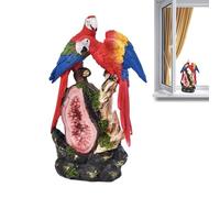 Generico 7.2 Inch Garden Statues - Realistic Bird Figurine for Outdoors | Weatherproof Cast Polymer with Sturdy Perch Base & Vibrant Tropical Pigments for Terraces, Lawns, Balconies and Nature Paths