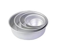 Generico 7/8/9/10/11/12inch Round Chiffon Mousse Cake Mold Aluminum Alloy Chessecake Baking Mold Removable Bottom Cake Decorating Tools(MIX2-2-4-5-6-8inch)