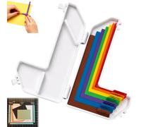 Generico 7 PCS Paper Crafting Alignment Guides with Storage Case,Color Coded Size Tabs,Margin Precision Layering Matting Spacers,1/16 to 1/2 inch Increments for Card Making Scrapbooking DIY Projects
