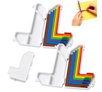 Generico 7 PCS Paper Crafting Alignment Guides with Storage Case,Color Coded Size Tabs,Margin Precision Layering Matting Spacers,1/16 to 1/2 inch Increments for Card Making Scrapbooking DIY Projects