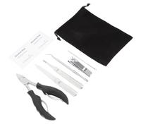 Generico 7 Pezzi Kit Pedicure Professionale Tronchesino per Unghie Spesse e Dure in Acciaio Inossidabile Leggero Borsa Portaoggetti Portatile per Manicure e Cura delle Cuticole