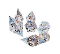 Generico 7 pz/Pacco Resina Multi-Lati Dimensioni Numero Digitale Dadi per Bambini Giocattolo Educativo Gioco da Tavolo Set Gioco Ruolo