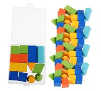 Generico 70 Pezzi Di Geometrico Giocattolo Educativo Per L'Apprendimento Precoce Figure Tridimensionali Giocattoli Geometrici Solidi Geometrici Blocchi 3D Materiale