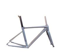 Generico 700C Telaio for Bicicletta da Strada Forcella in Lega di Alluminio con Montaggio Piatto Freno a Disco Passaggio Cavi Interno 48/50/52/54cm Bici(Grey,50cm)