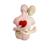Generico 70cm Hug Person With Heart 3D Paper Model Home Wall Hanging Decor DIY Low Poly Origami Paper Sculpture Ornament Art Papercraft