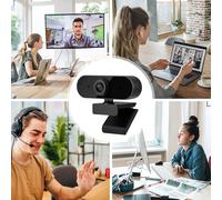 Generico 720P HD USB Webcam Microphone - Plug Play Laptop Camera | 1280x720 Resolution Manual Focus | 360 Rotatable Base Built-in For Video Calls Learning Zoom