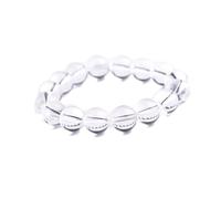 Generico 7A natural pure white crystal bracelet, round bead elastic bracelet, single circle, healing crystal quartz energy chakra jewelry for women and men birthday gifts (8mm 22 beads or so,Moderno)