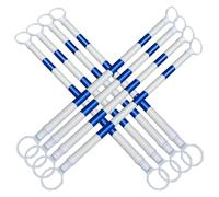 Generico 8 Coni di Sicurezza telescopici retrattili, aste di prolunga per Coni stradali da 1,68 m a 3 m, Nastro Riflettente di qualità Professionale (Blu e Bianco) per Una Maggiore visibilità.