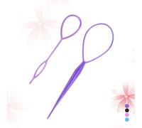 Generico 8 Pezzi Accessori per Chioma in Plastico per Acconciature Topsy Tail, Facili da Usare, Non Danneggiano i Chioma, per Banquet e Recite di Danza Colore Casuale
