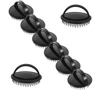 Generico 8 Pezzi Spazzola Per Massaggi Shampoo Districare Arriccia Pettine Shampoo Anti Forfora Sfogo Pennello Esfoliante Oliatura Spazzola Per Scrubber Black Gel Di Silice