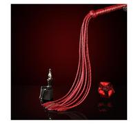 Generico 82CM Genuine Leather Submissive Horse Crop Horse Whip, Horse Training Real Leather Whips, Snake Pattern Leather Covered Handle