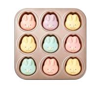 Generico 9 Slot Baking Pan, Non Stick Cupcake Tray, Baking Tray for Cookie Brownie Chocolate, Cupcake Molds with Non Stick Surfaces, Muffin Pan, Muffin Mold for Kitchen Food Preparation Tool