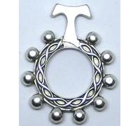 Generico 90.124.30 TAU rosario da dito decina preghiera croce Tau argento