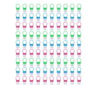 Generico 90 pezzi di spazzole per unghie con anello per dito - Spazzole per manicure e scrub per unghie di mani e piedi e pulizia di mini gioielli - Strumenti per la cura delle, pulizia della per il