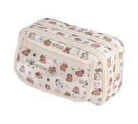 Generico A Di Piuma Carina Per Bambini - Capybara Pencil Case Con Cerniera, Grande Capacità, Diversi Scomparti | Matite Di Piume Con Design Flessibile Per Gli Studenti Al College, Nel M
