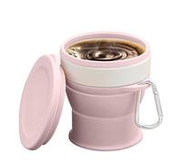 Generico à eau pliables pour voyage, pliables avec couvercles, de pliante réutilisable de 250 ml,Petites tasses portables réutilisables, de télescopiques, bout