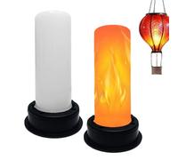 Generico a Fiamma Solare - 2 Pezzi Lampada Automatica Impermeabile - Lampada Solare per Cortile | per Cortile, Giardino, Ingresso, Terrazzo, Percorso,