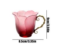 Generico A Forma Di - Bicchieri In Con Sfumatura Moderna,Manico A Vite Forma A Petalo Tazze Da Tè,per Donne, Ragazze, Cucina, Casa, Caffè, Bere Acqua, Birra, Succo, Tè, Cocktail