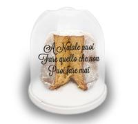 Generico A Natale Puoi Porta Panettone Personalizzato Pandoro Torte Dolci Natale Vassoio Antigraffio Coperchio Trasparente Resistente Idea Regalo maestra Famiglia Sposi Decorazioni Natalizie