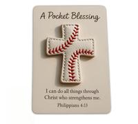 Generico A Pocket Blessing Baseball Cross Edition,Baseball Pocket Hug,Pocket Cross Token with Verse Card,For Christians and Sports Lovers (1 PCS)