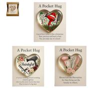Generico A Pocket Hug for HairStylists, Mini Hairdresser Tools Heart Pocket Hug Token, With Greeting Cards, For Hairstylist (3Pcs)