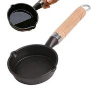 Generico à œufs, mini à frire,Mini antiadhésive avec manche en bois | Petite à œufs en fonte Anti-brûlure, pour ragoût, soupe, boulettes d'œufs, nouilles, Omelettes