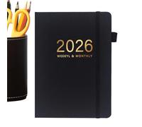 Generico A5 Writing Journal, 2026 Hardcover Calendar Notebook with 144 Sheets, Premium Paper Design, Flat Binding, Great for Travel Business College School Study Meeting Home Organization