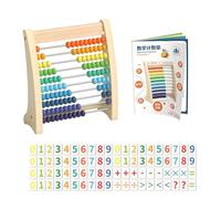 Generico Abacus for Kids, Educational Abacus | Wooden 10-Row Counting Frame & Preschoolers | Math Learning Toy for Early Development, Colorful Number Beads