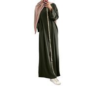 Generico Abaya - Abito da Donna Musulmano a Maniche Lunghe, Un Pezzo, Abito da Preghiera, Modesto, Caftano Donna, Lunghezza Intera, Regalo per Ramadan, Arabo