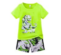 Generico Abbigliamento sportivo per bambini Completo Estivo Bambino Estiva Outfit Neonato T-shirt e Pantaloncini con Tenere Simpatiche Fantasie Tuta 1-8 anni Taglie da 6 a 14