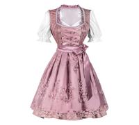 Generico Abbigliamento Tedesco per Donna Costume Da Bavarese Tedesca Con | Dirndl Classico da Birraia per Donna Cosplayer Feste Carnevale Teatro Eventi Vacanza e Compleann