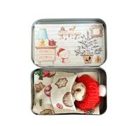 Generico Abbraccio a forma di orsetto tascabile, abbraccio a forma di orsetto tascabile per bambini - Giocattolo di peluche,Set di biglietti abbraccio con, bambola di peluche con