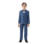 Generico Abiti Bambini, Ragazzi da Lavoro Cappotto 4 Pezzi Outfit Tuxedo Set per Abito Formale per Ragazzi con Gilet Pantaloni Papillon Set Slim, Tessuto Anti-Macchie
