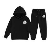 Generico Abiti Bambini, Set Di Per Bambine, Con Cappuccio E Pantaloni Stampati Con Lettere, Comodi Due Pezzi Per Piccoli, Moda E Abbigliamento Da Casa, Confortevole Per Tutta La Stagione