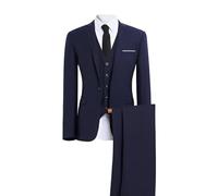 Generico Abiti da Uomo 2/3 Pezzi Suit Slim Fit Wedding Dinner Tuxedo Lunghezza Media Giacche Casual Pantaloni Giacca E Stile Elegante Lavoro Business Autunno Primavera Completo Formale