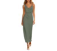 Generico Abiti Donna Estivi Eleganti - Abito Sottoveste in Raso - Elegante E Raffinato con Spalline Sottili per Un Look Casual Ma Elegante
