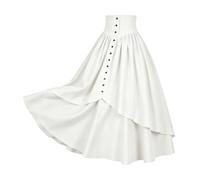 Generico Abiti Halloween Donna Abito Elegante Donna - Abito Lungo con Maniche in Stile Medievale Abito Lungo Letterario per Feste