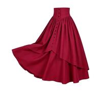 Generico Abiti Halloween Donna Abito Elegante Donna - Abito Lungo con Maniche in Stile Medievale Abito Lungo Letterario per Feste