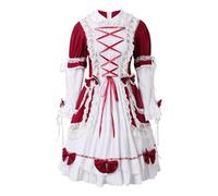 Generico Abito Carnevale Donna Lolita Gotico Stile Cortile Completo Carino due Pezzi per Principesse e Feste Abito Carnevale Donna