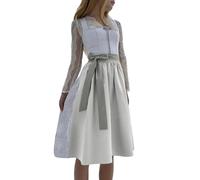 Generico Abito Classico Tradizionale Dell'Oktoberfest da Donna 2025 Costume Bavarese Tirolese Dirndl Elegante Costumi per Eventi Speciali e Feste in Maschera per Ragazze e Donna (b-Silver, M)