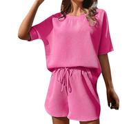 Generico Abito da Donna a Maniche Corte, Casual e Confortevole, in Stile straniero, con Maniche Corte (XL)