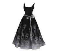 Generico Abito Da Donna Halloween Maxi Medievale Vintage Abiti Con Cappuccio Adulti Vampiro Costume Rinascimentale Carnevale