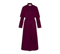 Generico Abito Da Donna Halloween Maxi Medievale Vintage Abiti Vampiressa Bambina Cosplay Felpa Con Cappuccio Vestito Maniche Svasate Rinascimento Rinascimentale Carnevale