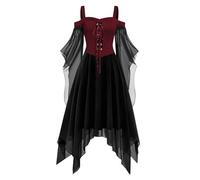 Generico Abito Da Donna Halloween Vittoriano Per Il Rinascimento Strega Vampiressa Bambina Cosplay Donne Lungo Vestito Costume Regina Principessa