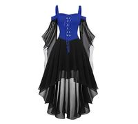 Generico Abito da donna medievale con maniche a tromba, abito tradizionale irlandese per donne rinascimentali comodo, cosplay, carnevale, feste di Halloween