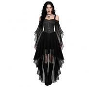 Generico Abito da Donna Medievale Con Maniche a Tromba, Rinascimentale, Costume a Corsetto per Halloween, Vittoriano Donna Casual