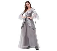 Generico Abito Da Donna Retrò Medievale Costume Vampiro Ragazze Maniche Tromba Stile Abbigliamento Rinascimentale Felpa Con Cappuccio Vestito Manica Lunga Feste Principessa Dresses