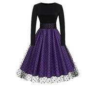 Generico Abito Da Donna Retrò Medievale Costume Vampiro Ragazze Vintage Abiti Vestito Gotico Lungo Halloween Adulti Maniche Svasate Rinascimento Carnevale Abbigliamento