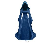 Generico Abito Da Donna Retrò Medievale Vittoriano Per Il Rinascimento Strega Con Cappuccio Donne Lungo Vestito Vampiro Costume Sera